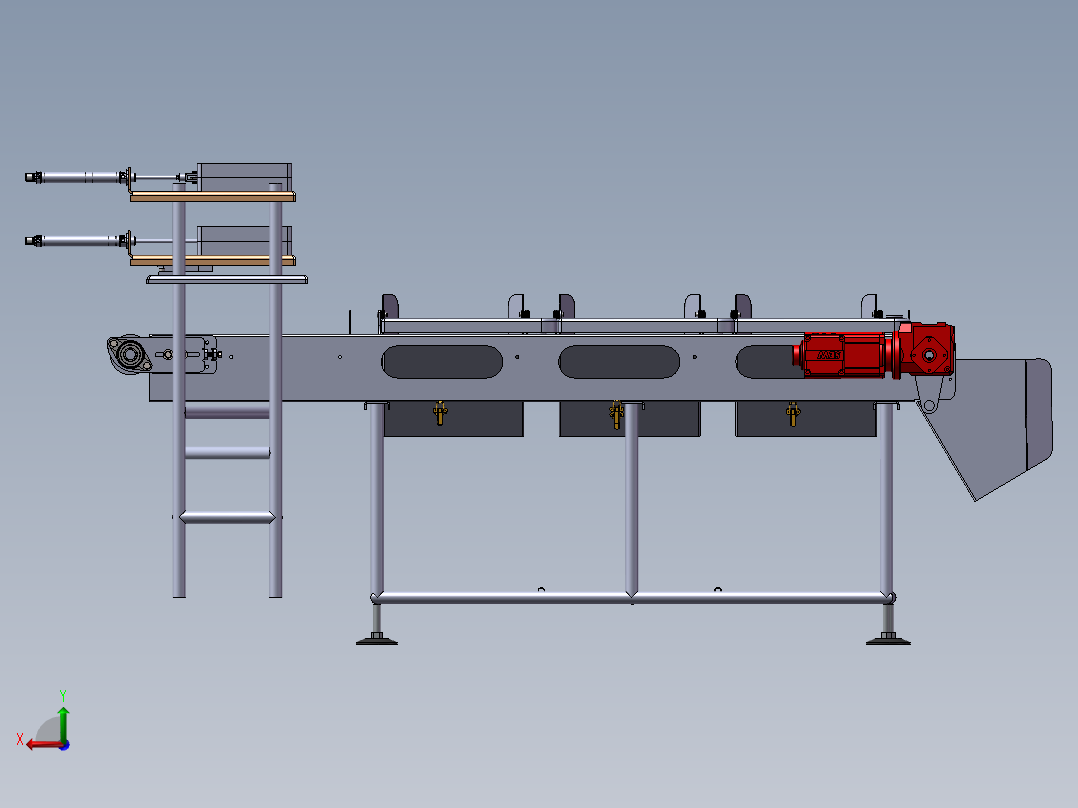 链板输送机（链板给料机）后视图