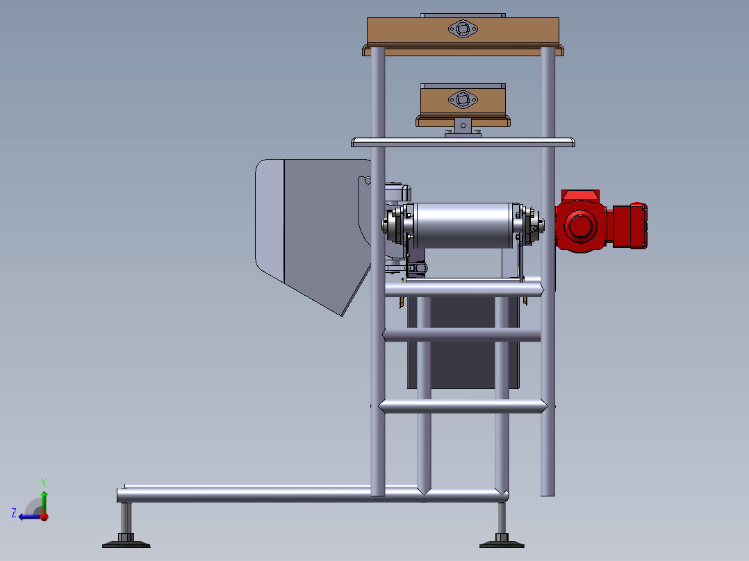 链板输送机（链板给料机）右视图