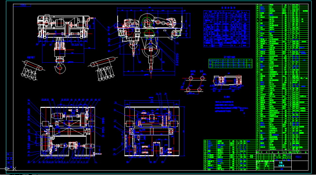 QD型吊钩桥式起重机小车CAD图纸