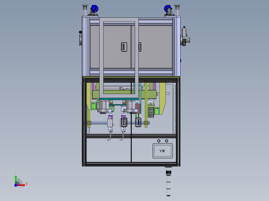 自动PIN组装压合检测机sw17可编辑前视图