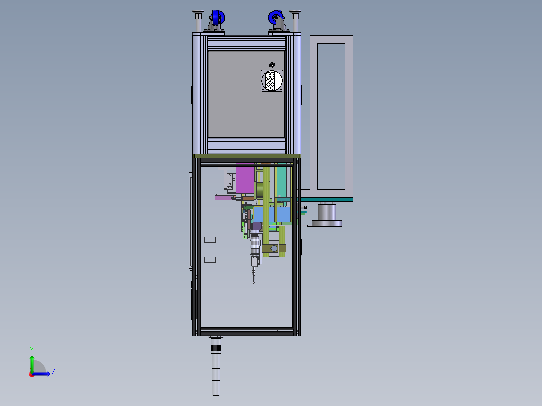 自动PIN组装压合检测机sw17可编辑左视图