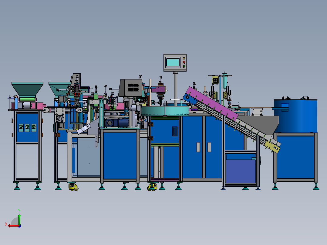 水洒中节全自动装配设备sw18可编辑后视图