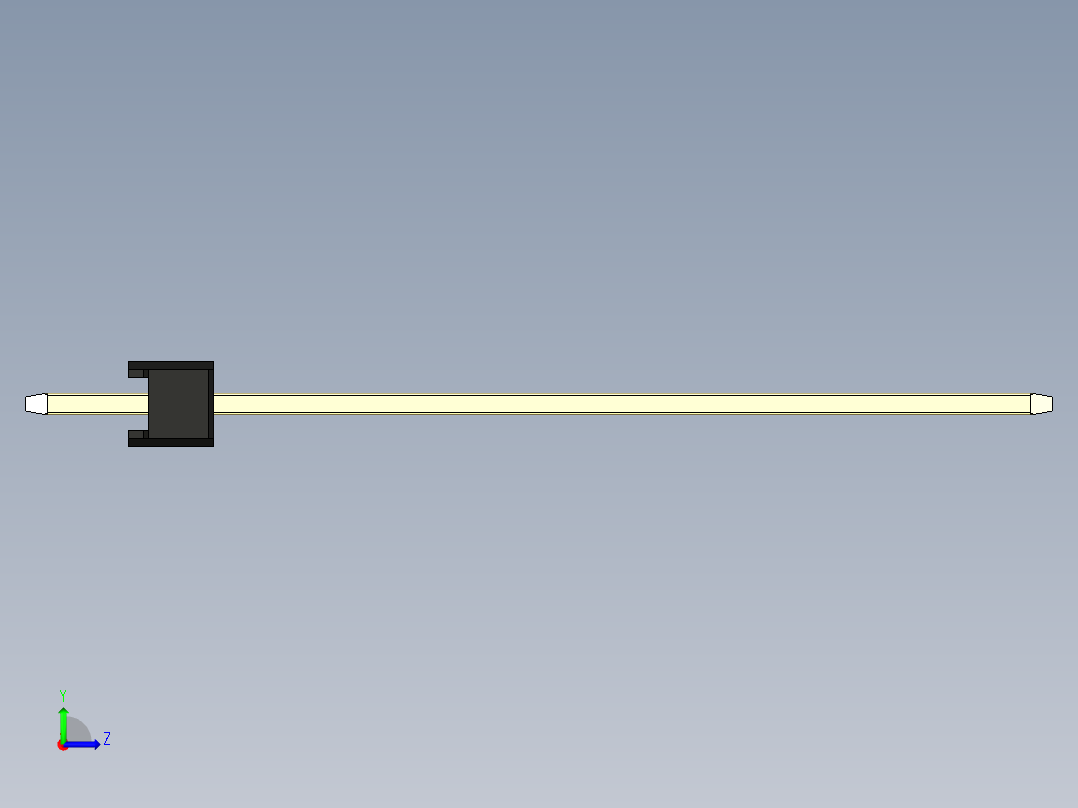 彩色公头100mil（2.54mm）系列-DS1021_black_1x03p_100mil_Type43_rev1.0左视图