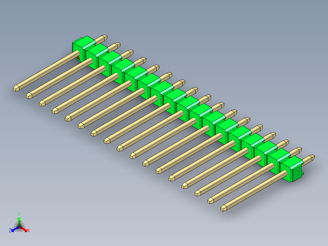 彩色公头100mil（2.54mm）系列-DS1021_green_1x17p_100mil_Type5_rev1.0