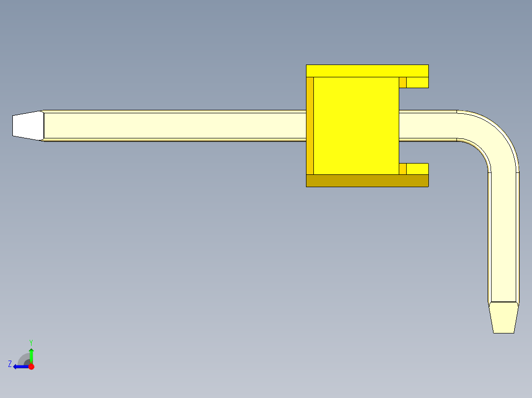 彩色公排针 100mil 2.54mm 系列-DS1022_yellow_1x29p_100mil_TypeD_rev1.0右视图
