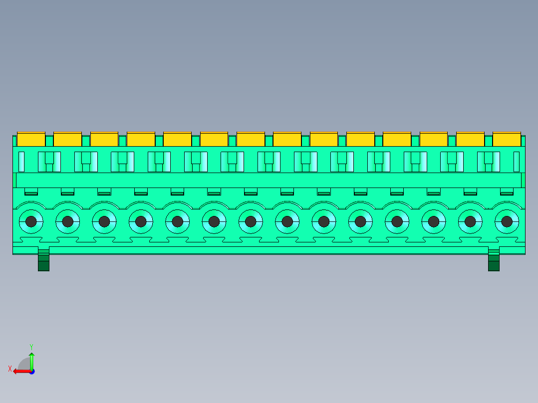 DEGSON 2EDG 系列 5.0mm 可插拔接线端子组-2EDGKDB-5.0-14P-14-00AH后视图