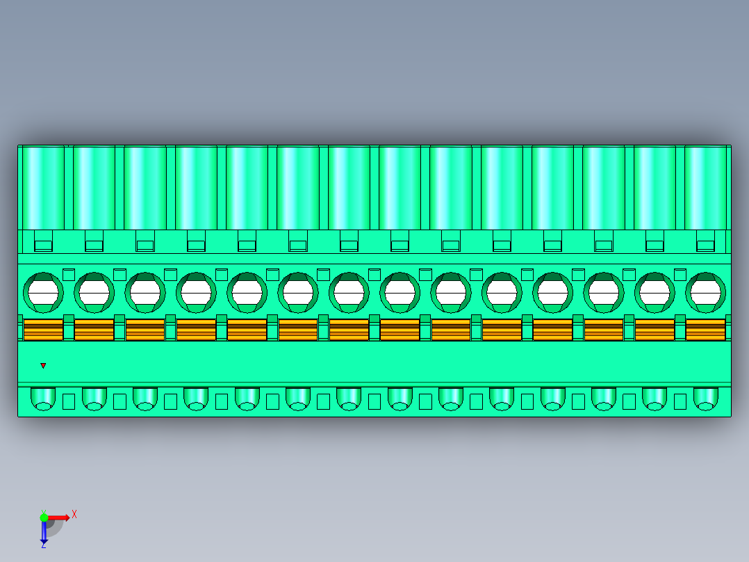 DEGSON 2EDG 系列 5.0mm 可插拔接线端子组-2EDGKDB-5.0-14P-14-00AH俯视图