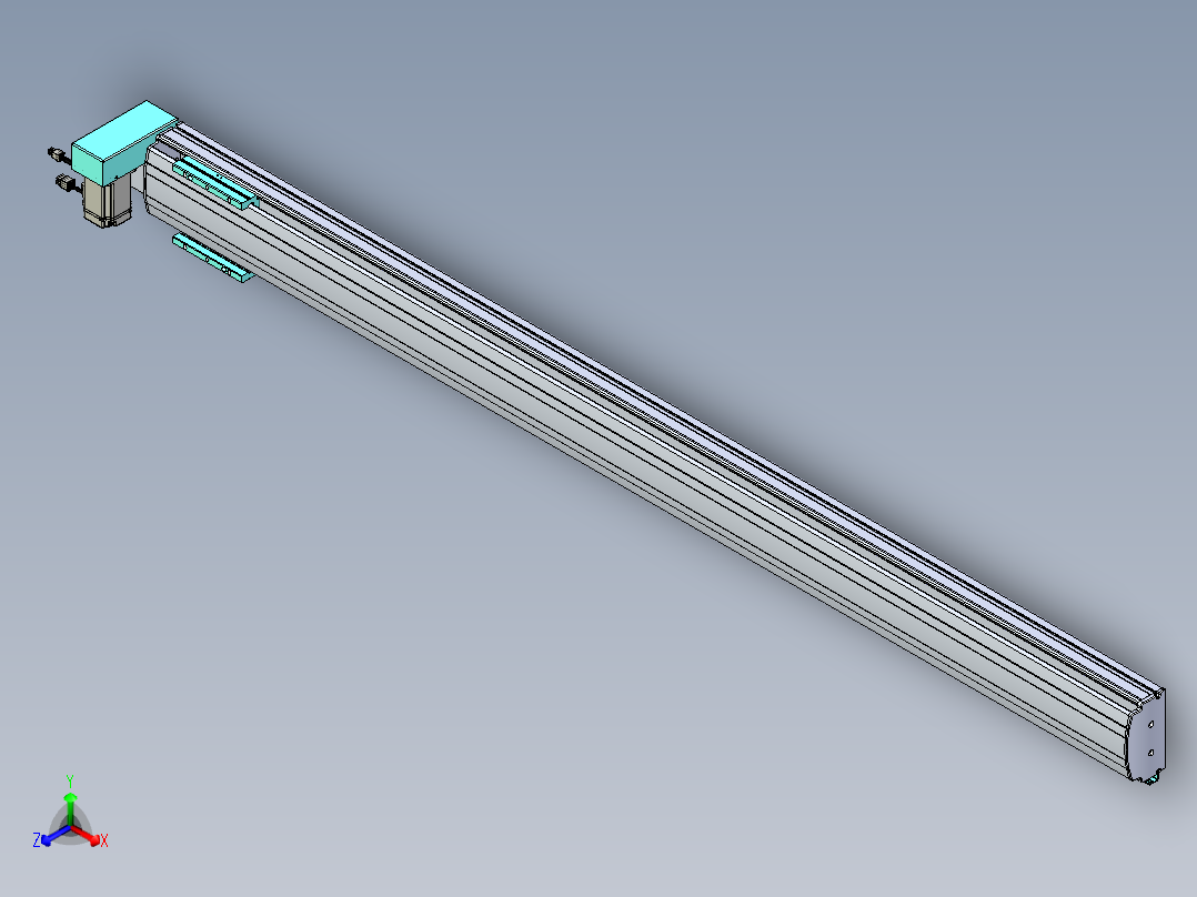威洛博VBF同步带传动一般环境VBF14-L45-S1700-BRU-ZP40-C3正等轴测图