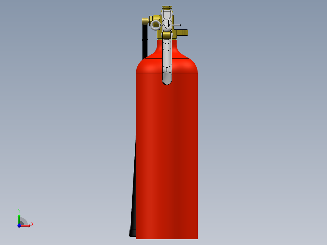 4磅二氧化碳灭火器前视图