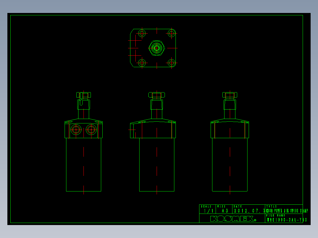 KOSMEKWHE1000-2AL-Y30多系列多零件图纸模型多系列多零件图纸模型