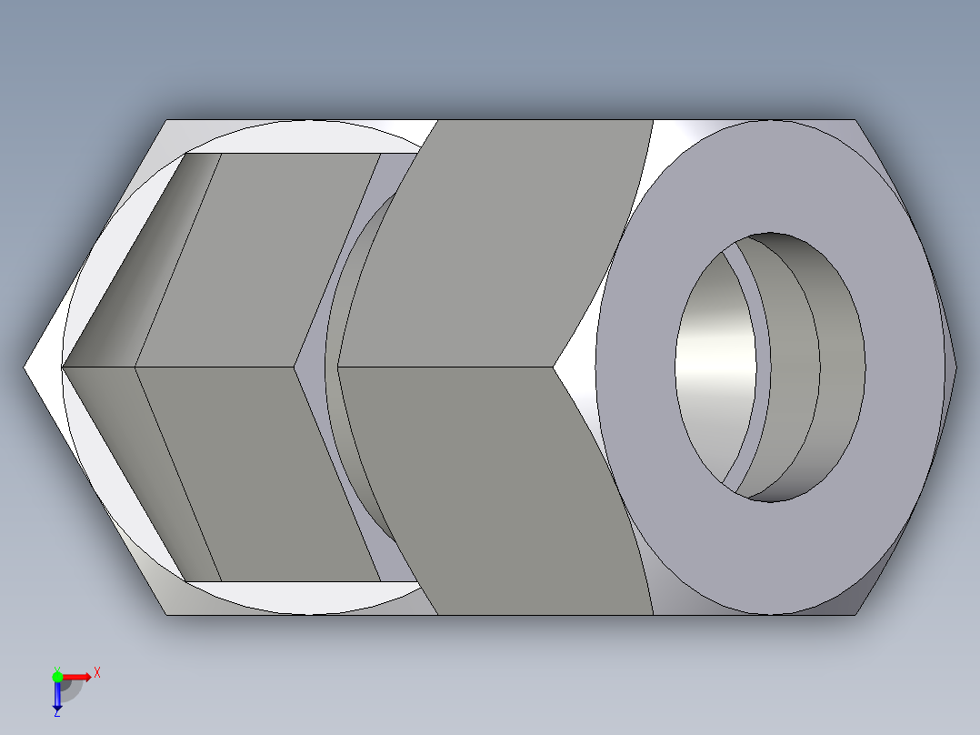 卡套式工业通用硬管接头EO_Swivel_nut_45_deg_elbow_EV12ZLCF俯视图
