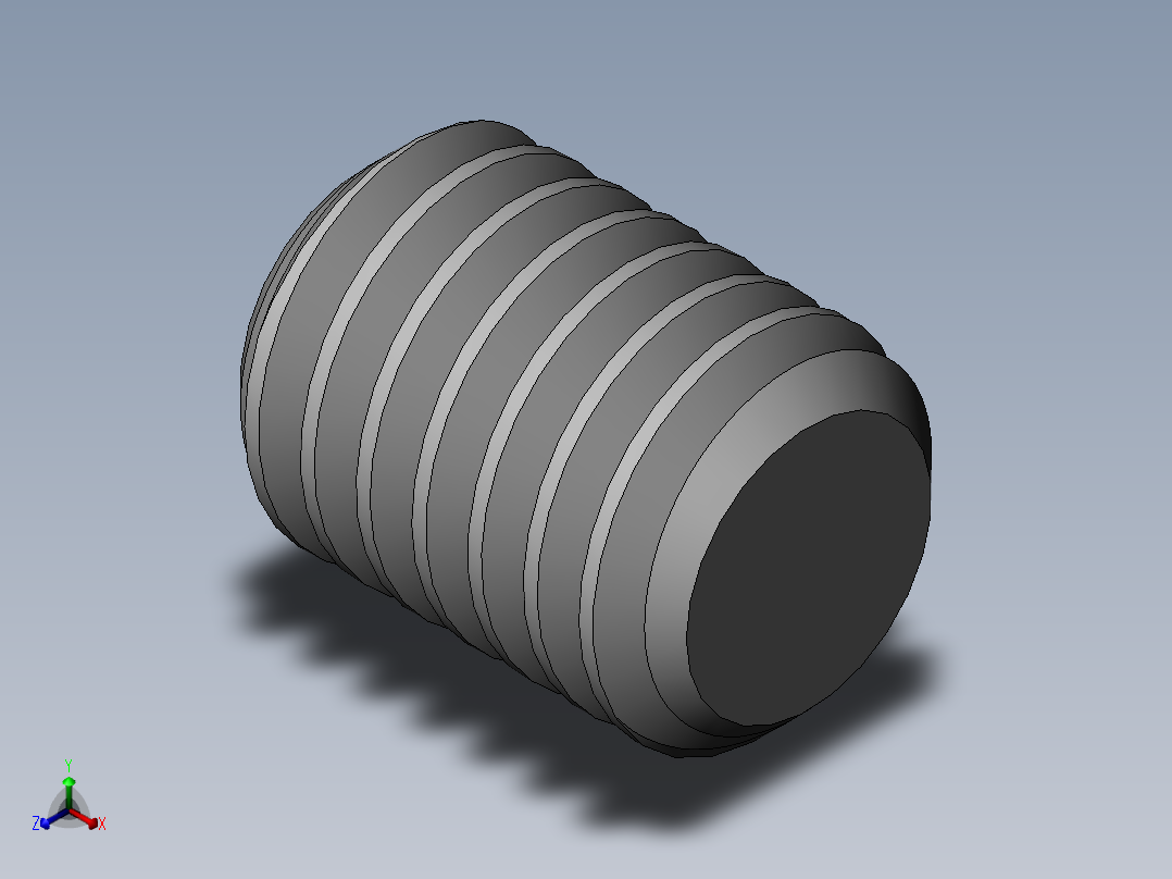 DIN 913-ISO 4026 固定螺钉-M3 L=4.SLDPRT正等轴测图