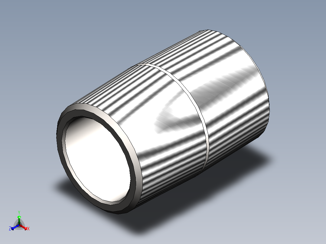 close nipple正等轴测图