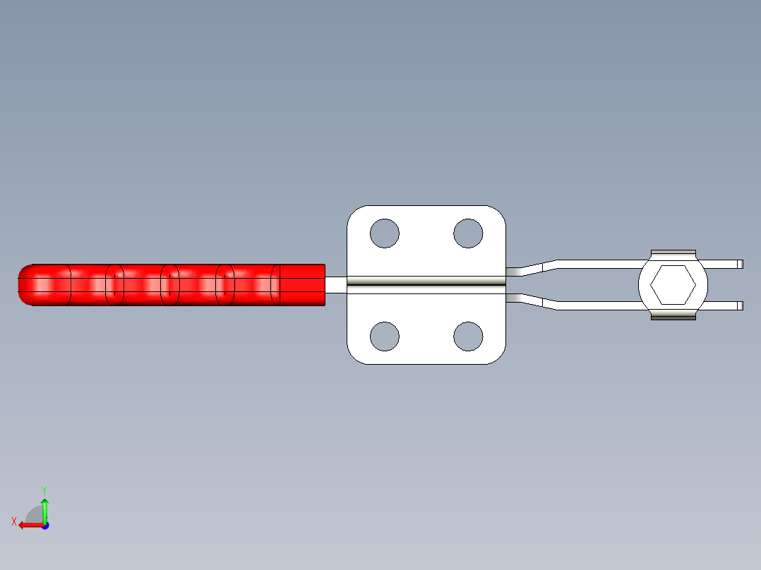 水平式夾鉗SSP(L)-3D多系列多零件图纸模型后视图