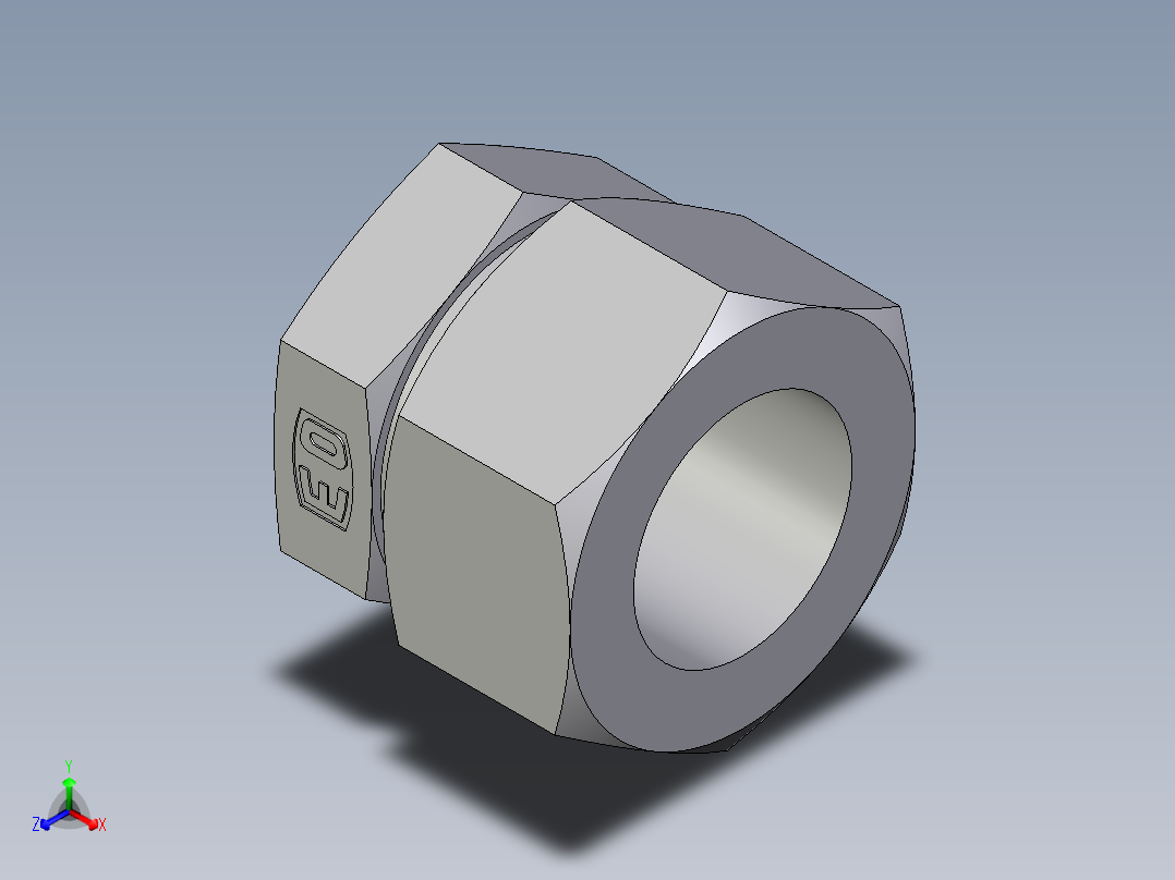 卡套式工业通用硬管接头EO_Blanking_plug_for_tube_ends_ROV38SCF正等轴测图