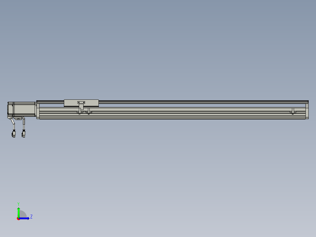 东锦丝杆传动-直线滑台模组DH135-C-L10-S800-BC-P400W-C3左视图