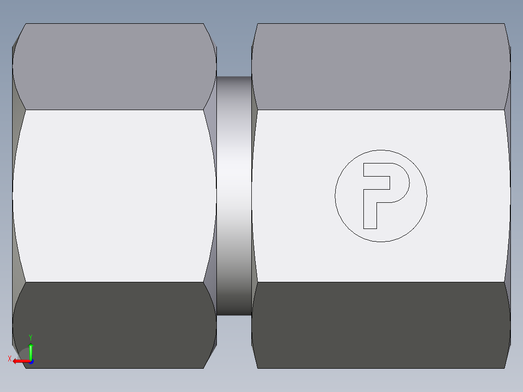 卡套式工业通用硬管接头EO_Swivel_connector_GAI16SRCF后视图