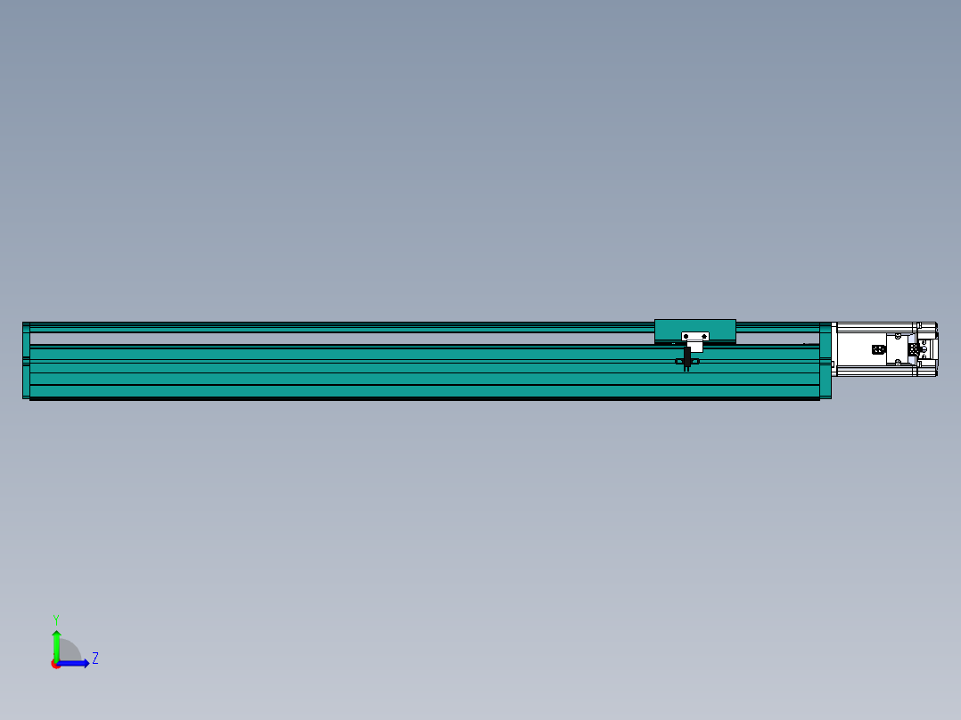 东锦丝杆传动-直线滑台模组DH100-C-L10-S650-BC-O400W-C3左视图