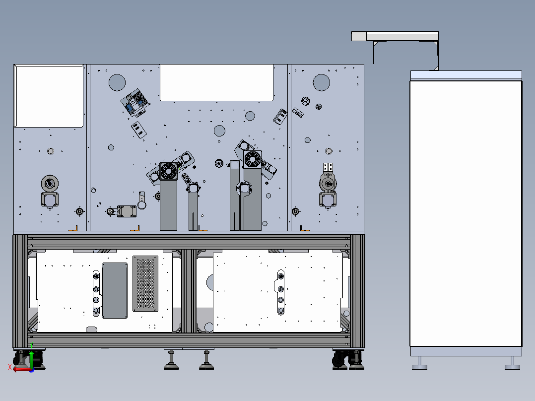 COF AVI 检查机（sw21可编辑+工程图）后视图