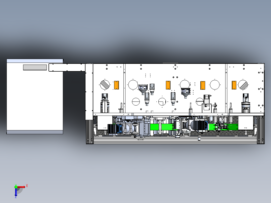 COF AVI 检查机（sw21可编辑+工程图）俯视图