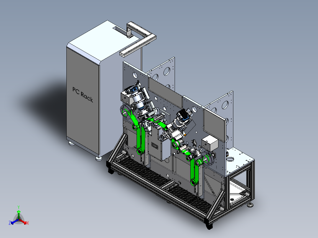 COF AVI 检查机（sw21可编辑+工程图）正等轴测图