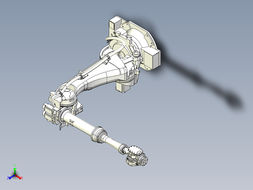 那智机器人nachi sra120el 120kg 6axis industrial robot正等轴测图