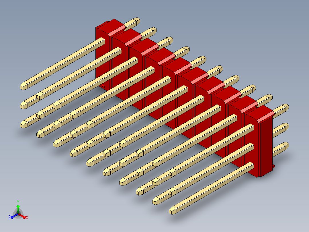 彩色公头100mil（2.54mm）系列-DS1021_red_3x10p_100mil_Type5_rev1.0