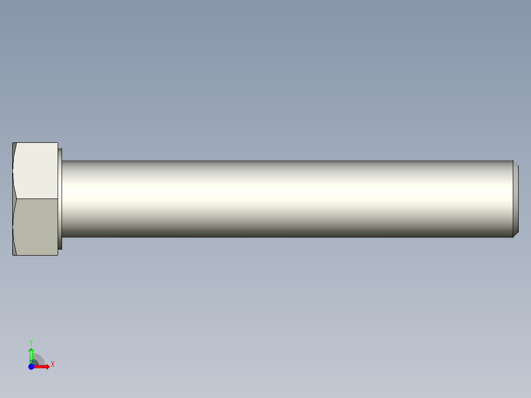 螺钉-DIN_931-M22x2.5x130_32.stp前视图