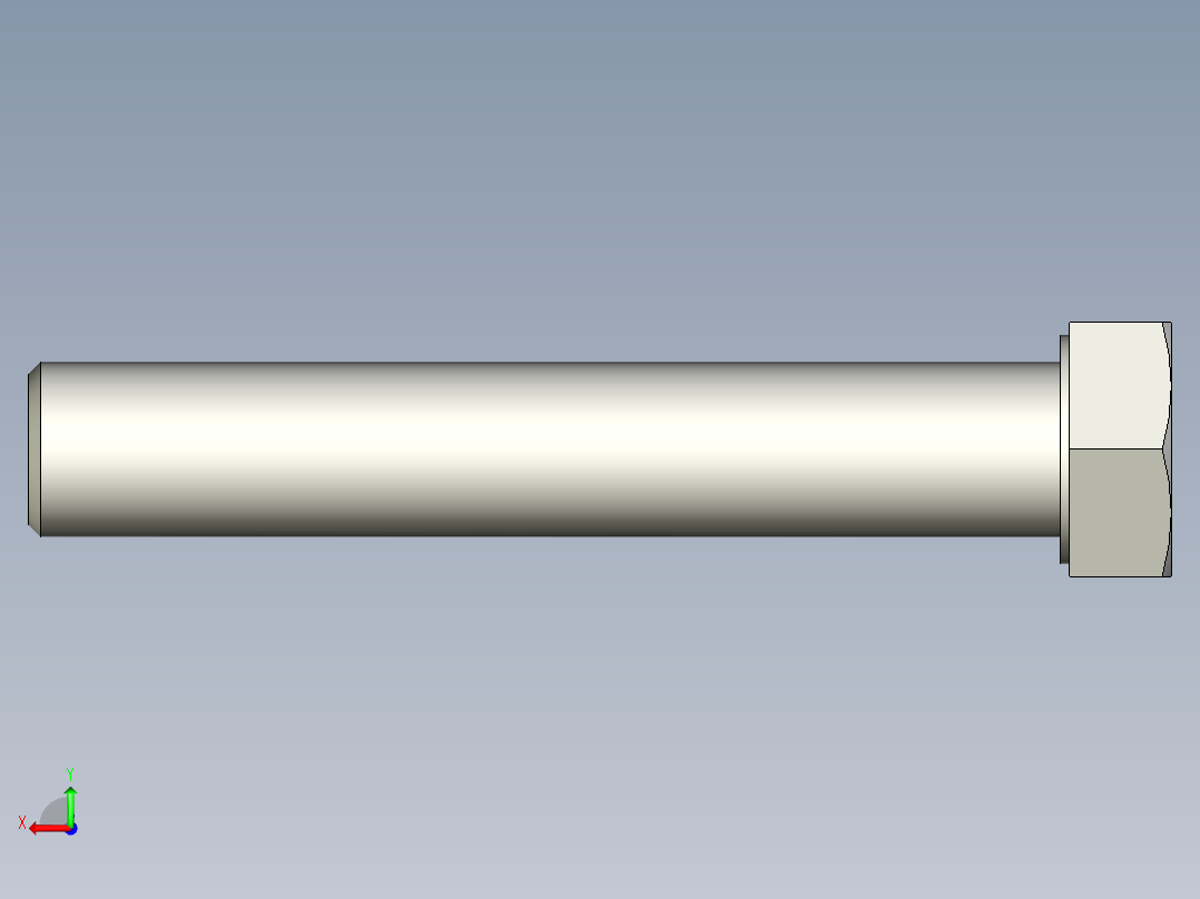 螺钉-DIN_931-M22x2.5x130_32.stp后视图