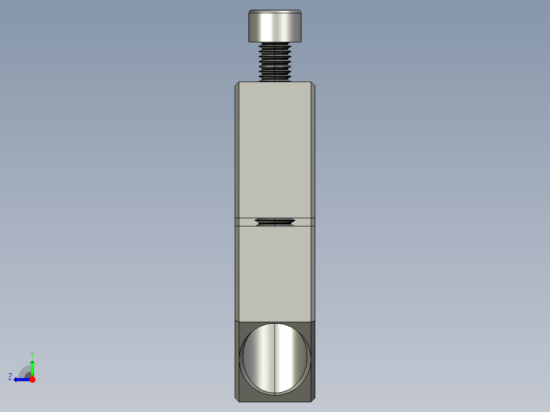 主轴安装直径43毫米右视图