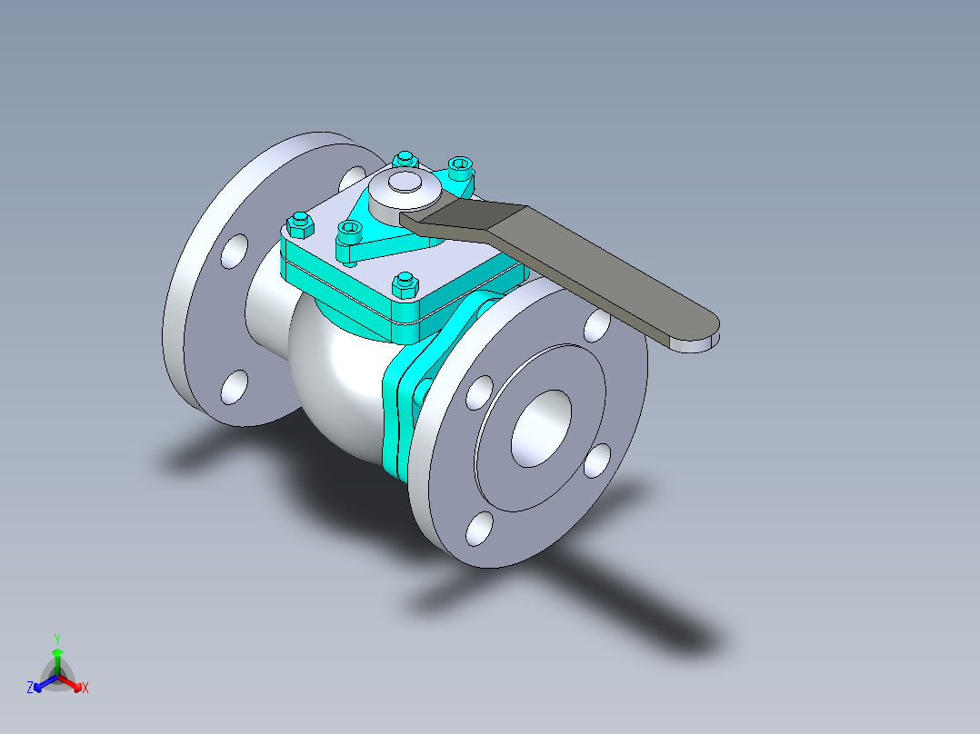 管道手动球阀-水管开关阀-手动阀门法兰连接球阀[40]