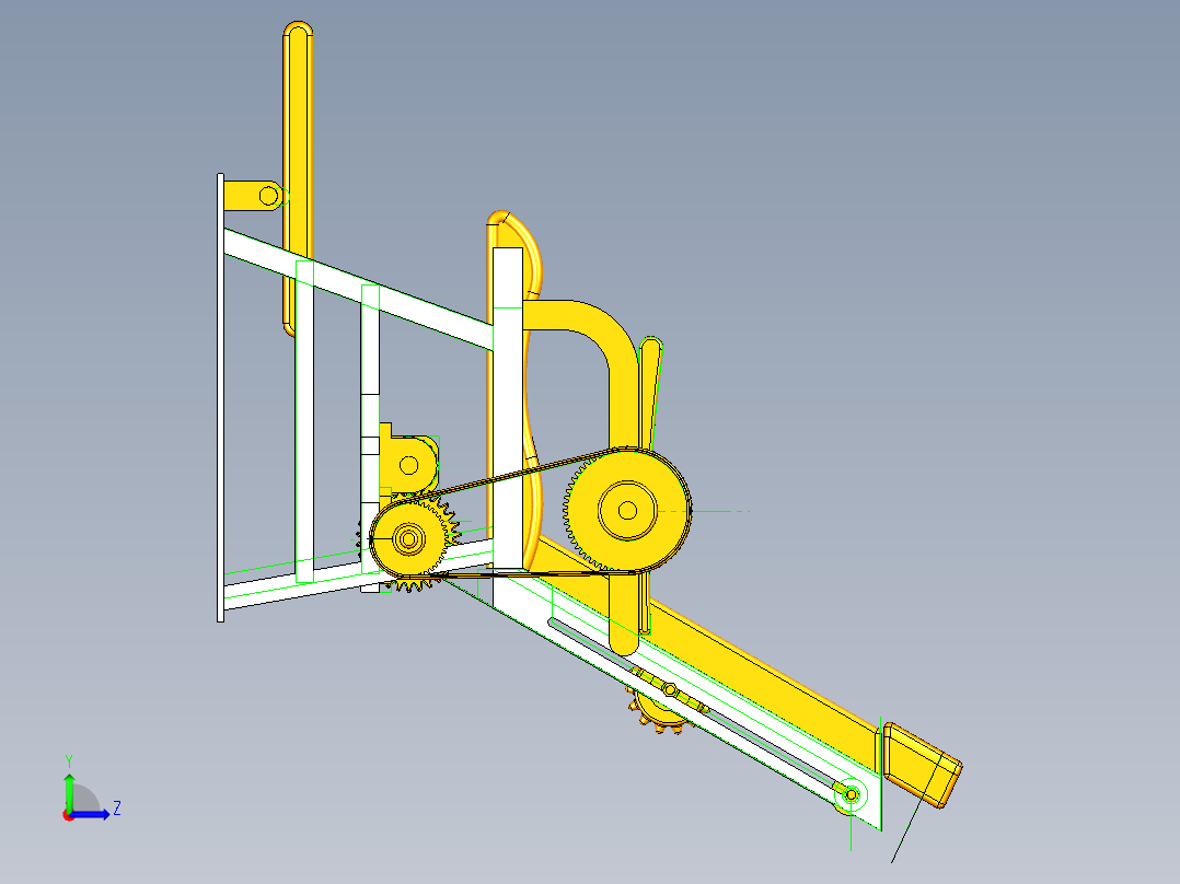 按摩椅模型UG三维+CAD==1455562==500左视图
