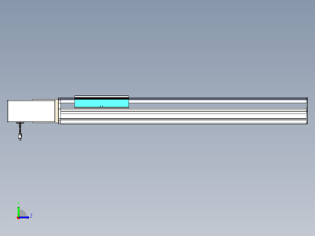 同步带滑台-半封闭B22H-L100-C-S650-L-P75-D3-N5左视图
