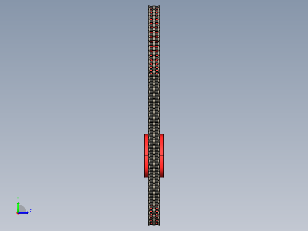 链轮滚子链左视图