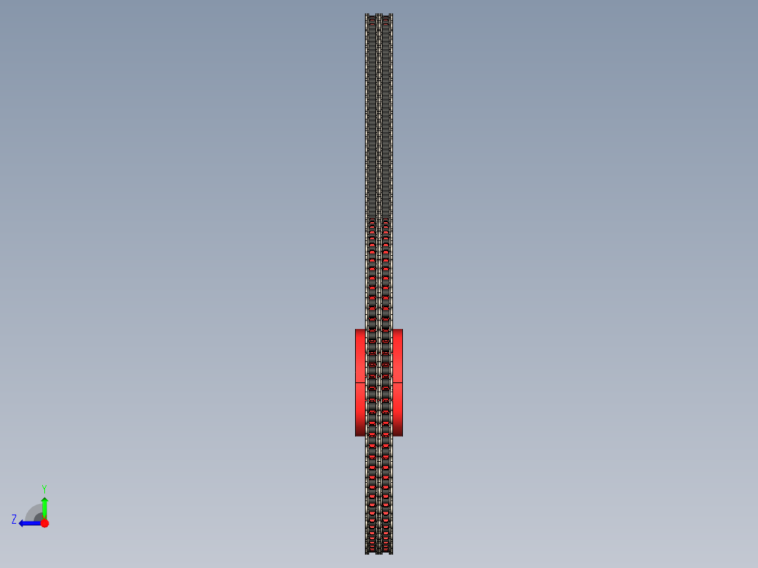 链轮滚子链右视图