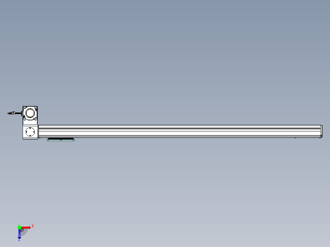威洛博VBC同步带传动一无尘环境VBC14-L45-S1400-BLD-ZP75-C3俯视图