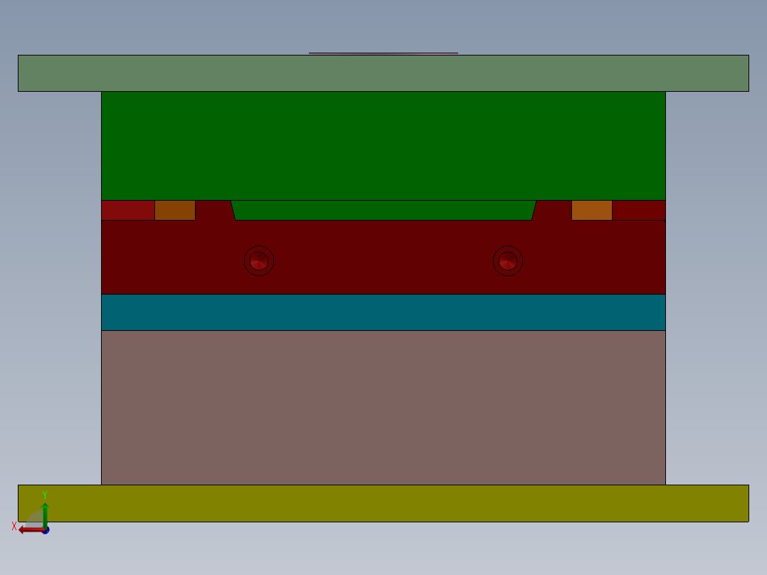CPU风扇挡板模具后视图