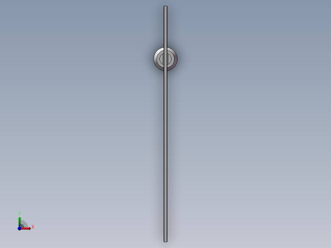Q040-一种采用重物平衡的电动栏杆的设计【三维SolidWorks】前视图