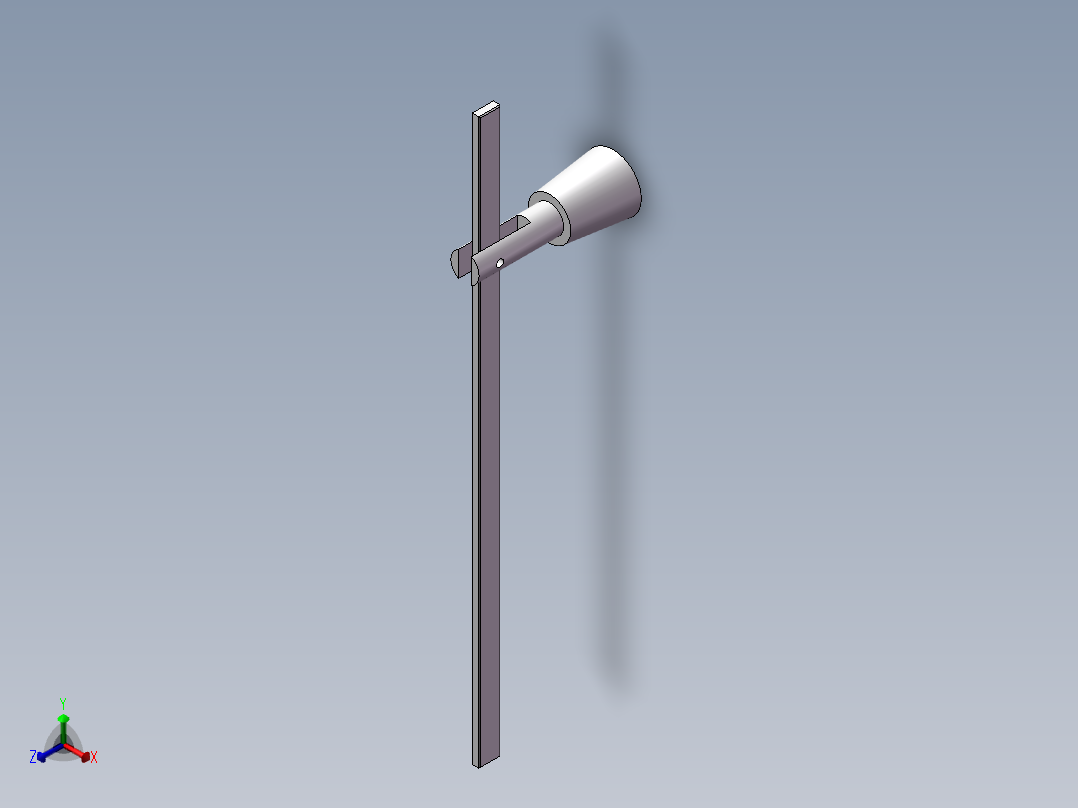 Q040-一种采用重物平衡的电动栏杆的设计【三维SolidWorks】正等轴测图
