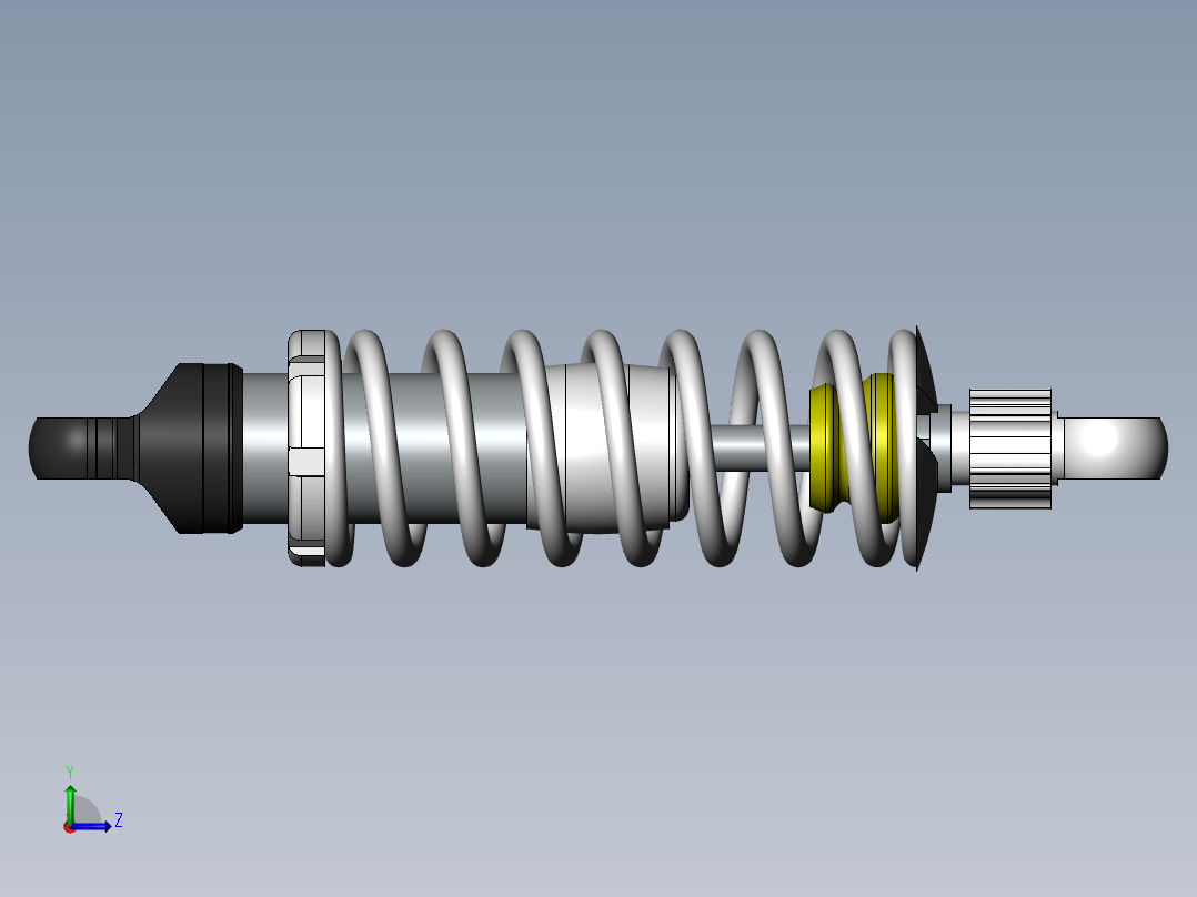 摩托车避震器模型左视图