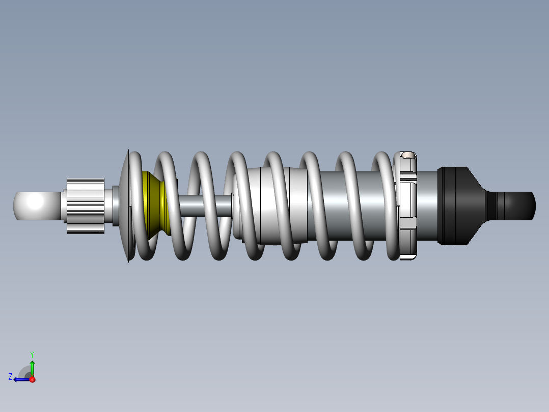 摩托车避震器模型右视图