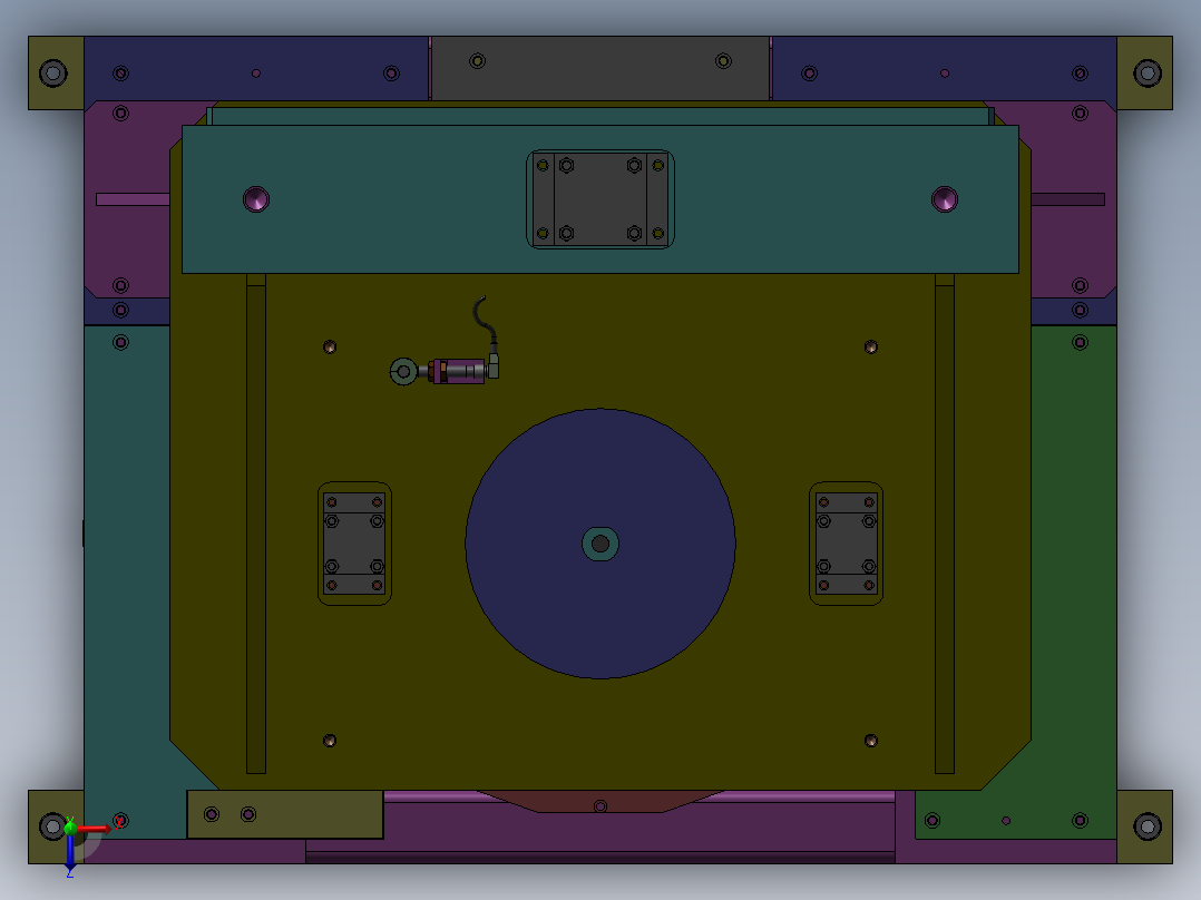 上料机构俯视图