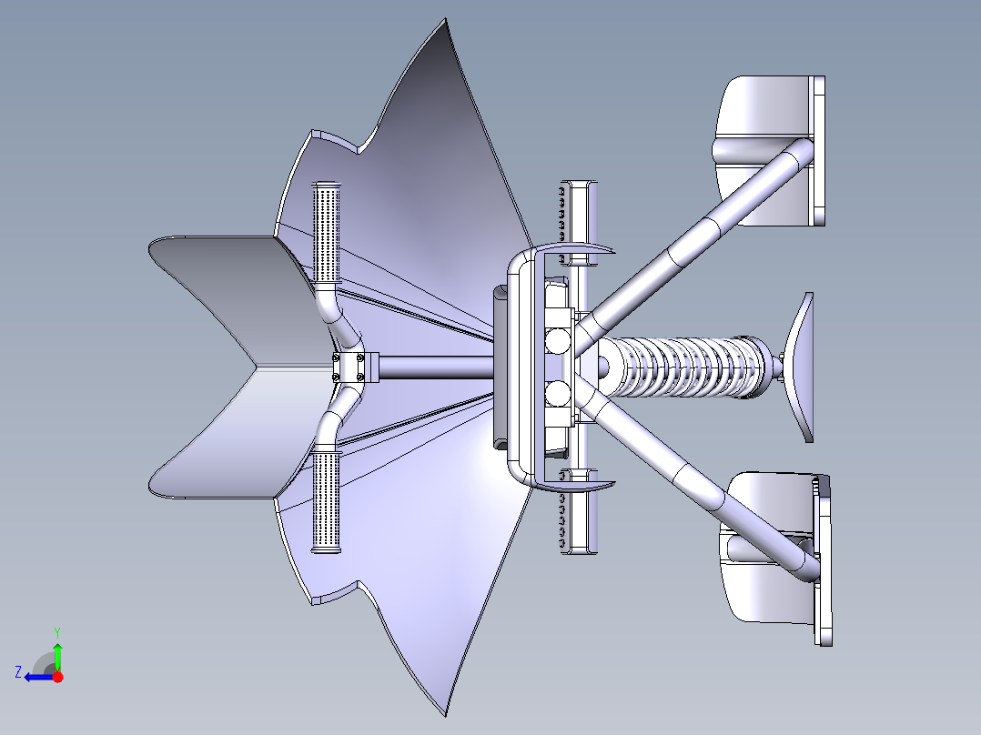 儿童雪橇车右视图