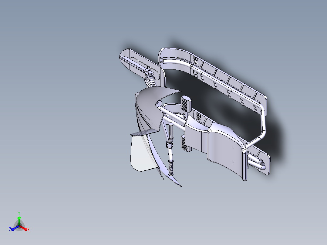 儿童雪橇车正等轴测图