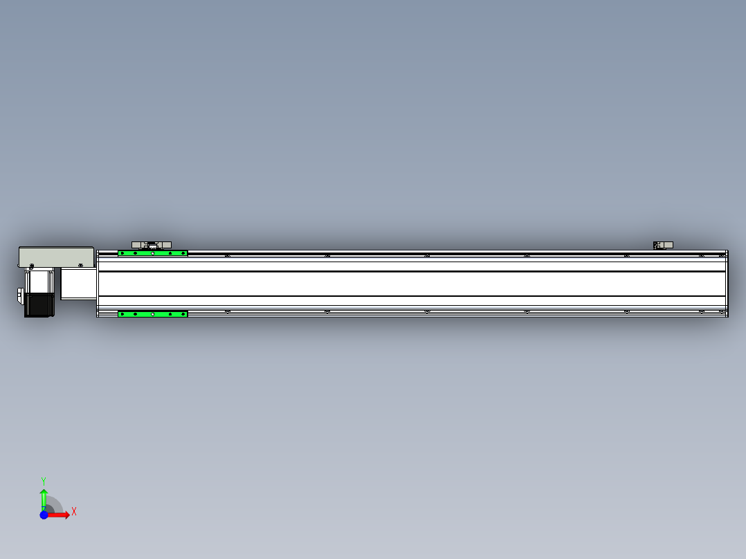 同步带滑台-半封闭B13H-L45-S1000-R-P40-D3前视图