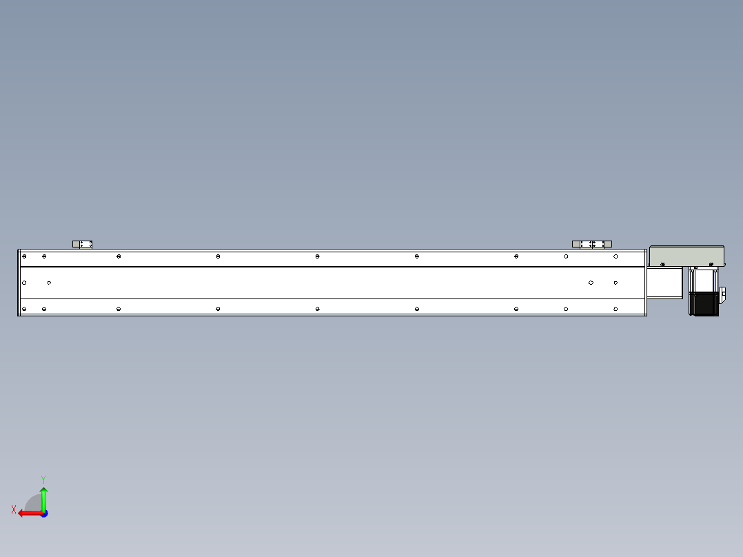 同步带滑台-半封闭B13H-L45-S1000-R-P40-D3后视图
