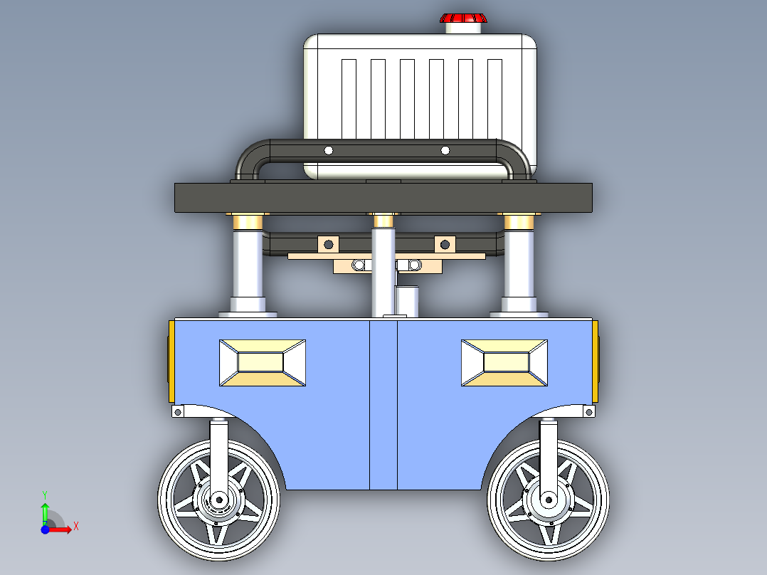 自走式喷药机器人前视图