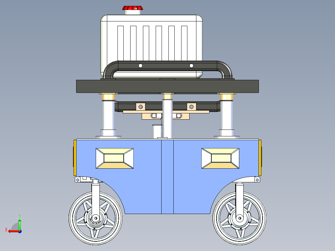 自走式喷药机器人后视图