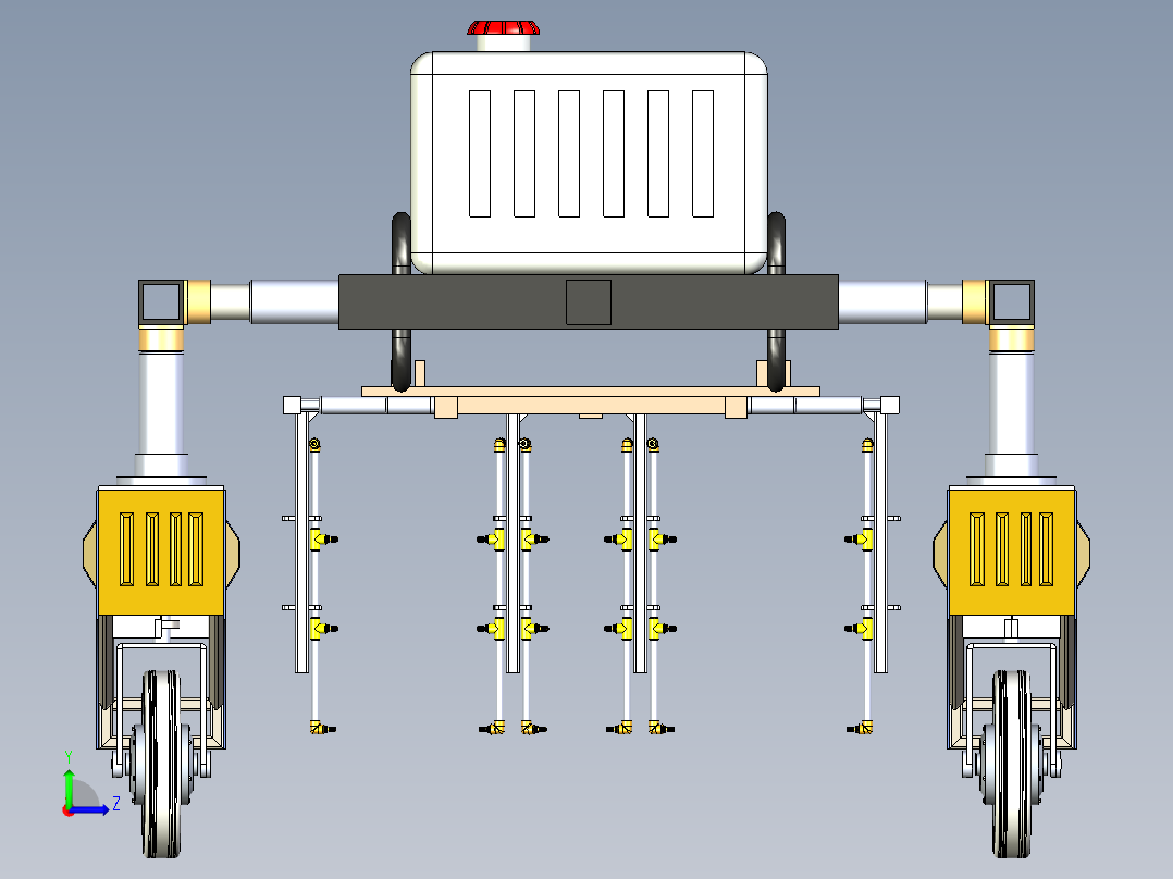 自走式喷药机器人左视图