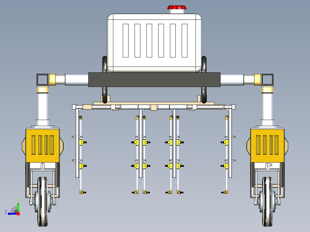 自走式喷药机器人右视图